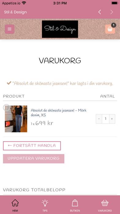 Stil & Design App skärmdump