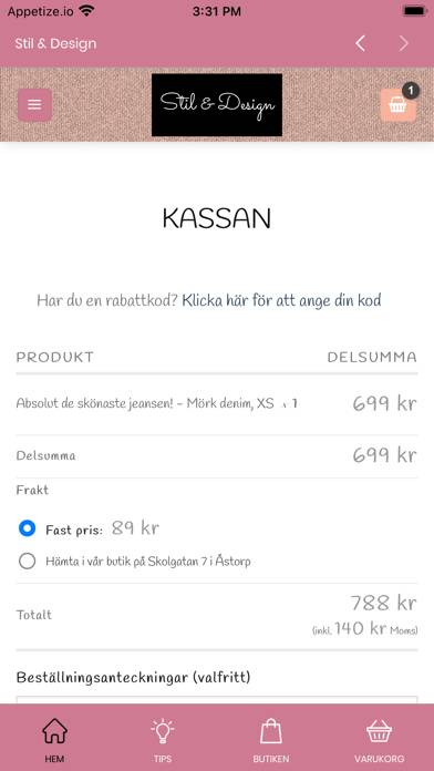 Stil & Design App skärmdump