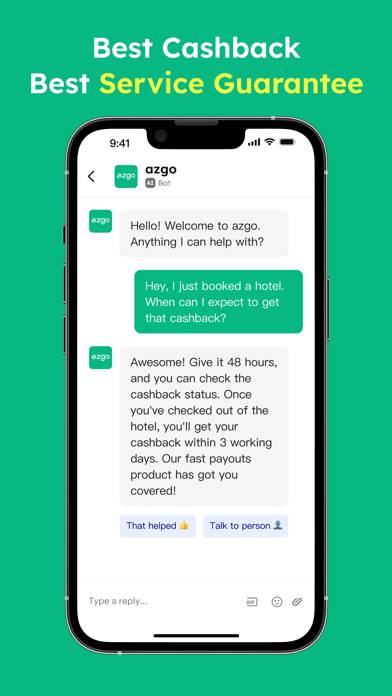 Azgo: Travel Cashback App skärmdump #5