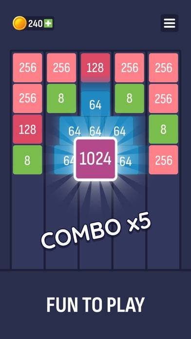 X2 Puzzle: Number Merge 2048 Schermata dell'app #6