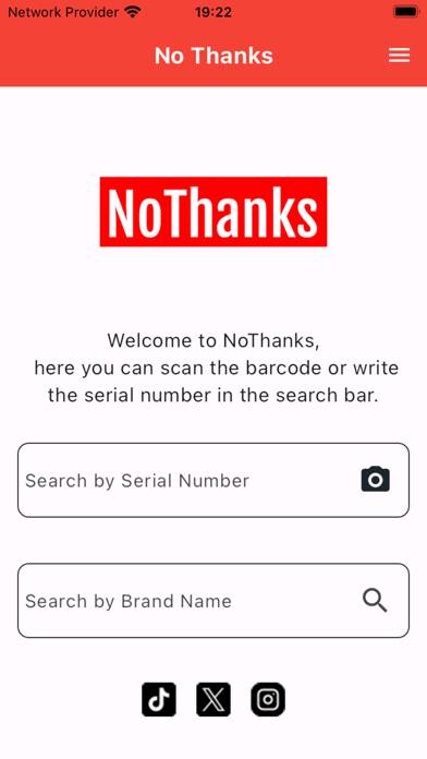 No Thanks app Capture d'écran de l'application #2