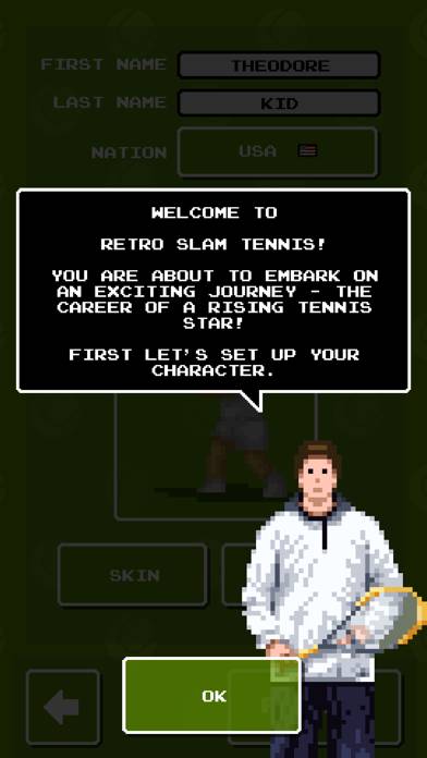 Retro Slam Tennis captura de pantalla