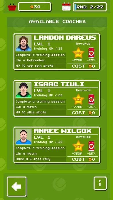 Retro Slam Tennis captura de pantalla del juego