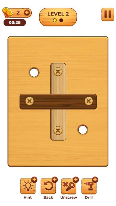 Screw Puzzle: Wood Nut & Bolt App skärmdump #1