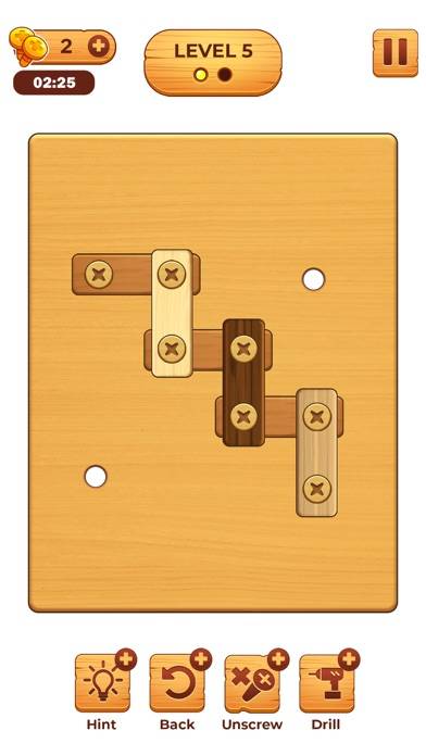 Screw Puzzle: Wood Nut & Bolt immagine dello schermo