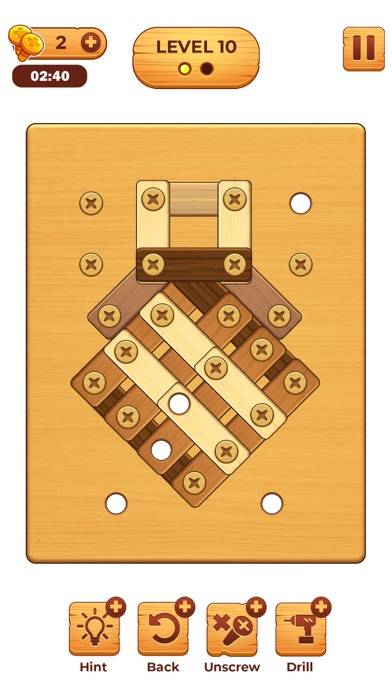 Screw Puzzle: Wood Nut & Bolt App skärmdump #3