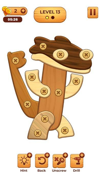 Screw Puzzle: Wood Nut & Bolt Uygulama ekran görüntüsü #4