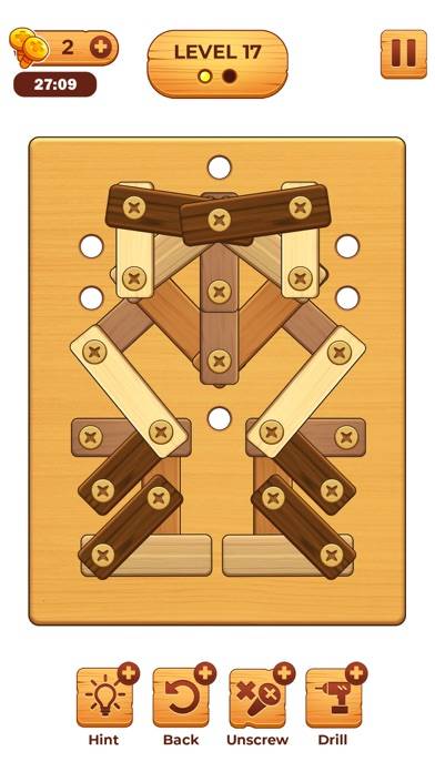 Screw Puzzle: Wood Nut & Bolt Uygulama ekran görüntüsü #5
