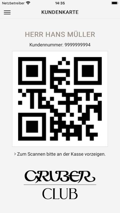 Gewandhaus Gruber App-Screenshot