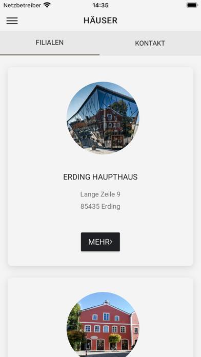 Gewandhaus Gruber App-Screenshot