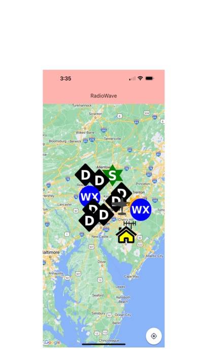 RadioWave APRS Bildschirmfoto