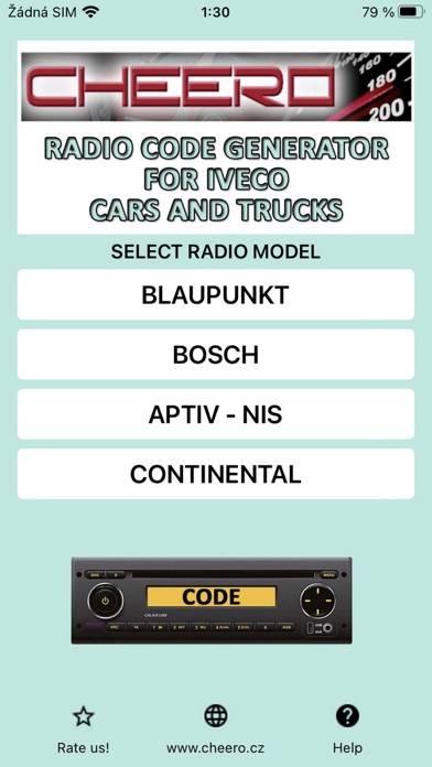 RADIO CODE for IVECO TRUCK Capture d'écran de l'application #1