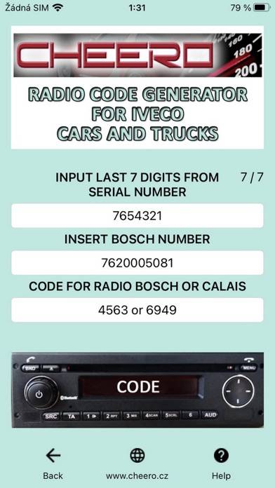 RADIO CODE for IVECO TRUCK App screenshot #3