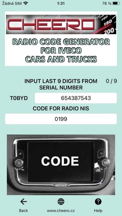 RADIO CODE for IVECO TRUCK Capture d'écran de l'application #4
