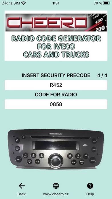 RADIO CODE for IVECO TRUCK App screenshot #5