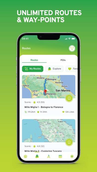 MIVIA Trip Planner App skärmdump