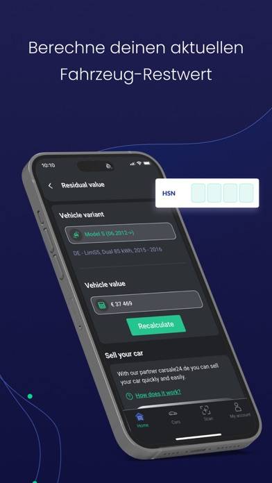 Fahrzeugschein App-Screenshot