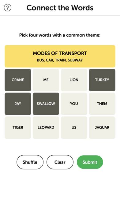 Connections Game! App screenshot #1