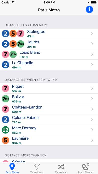 Paris Metro & Subway Скриншот приложения #1