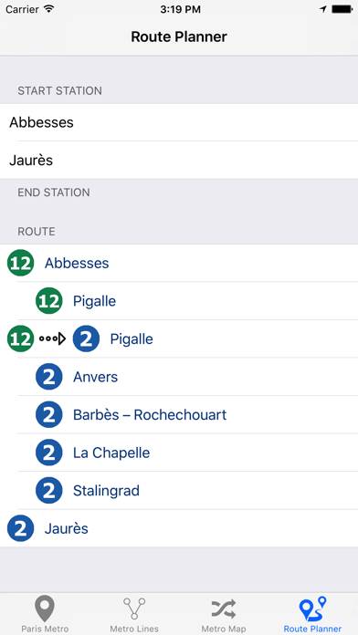 Paris Metro & Subway Скриншот приложения #2