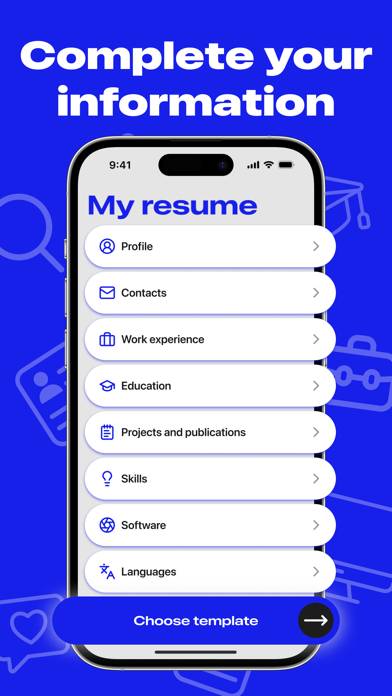 Resume Builder: CV Creator Pro Capture d'écran de l'application #3