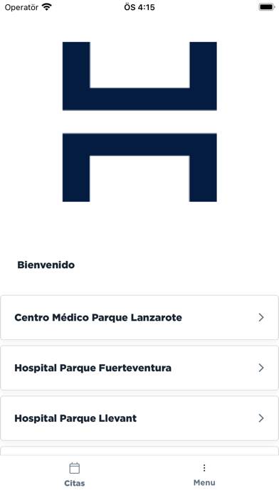 Hospitales Parque: Cita Online Captura de pantalla de la aplicación #1