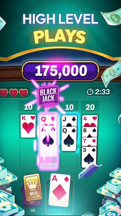 Blackout Blackjack skärmdump av spelet