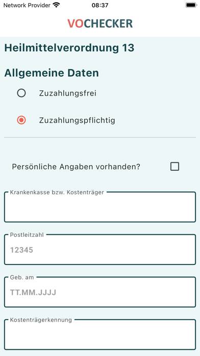 VOChecker App-Screenshot