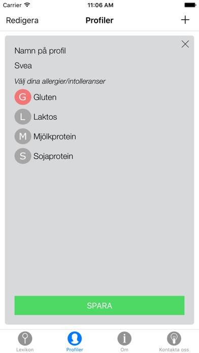Ingredienslexikon App skärmdump #3