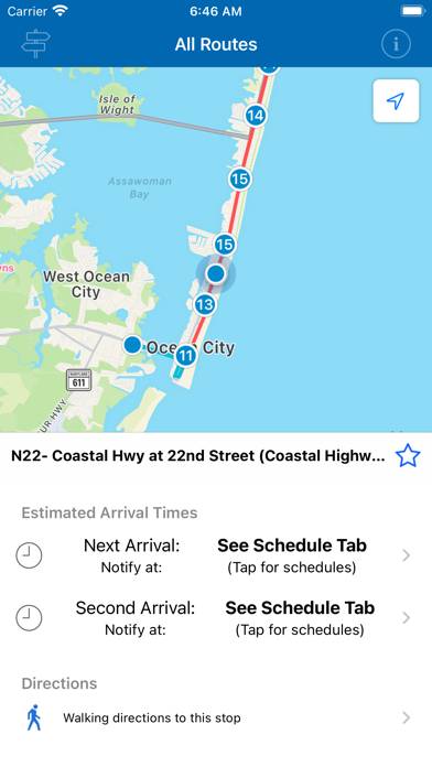 OCMD Beach Bus App screenshot