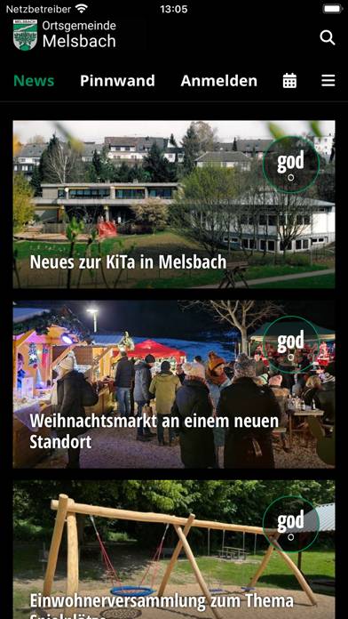 Melsbach App-Screenshot