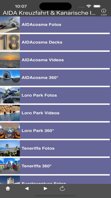 AIDA Kreuzfahrt & Kan. Inseln App-Screenshot