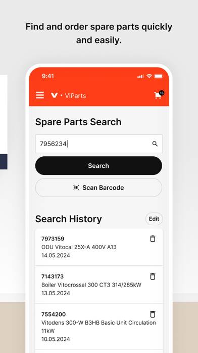 ViParts App-Screenshot