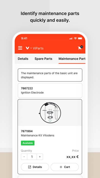 ViParts App-Screenshot