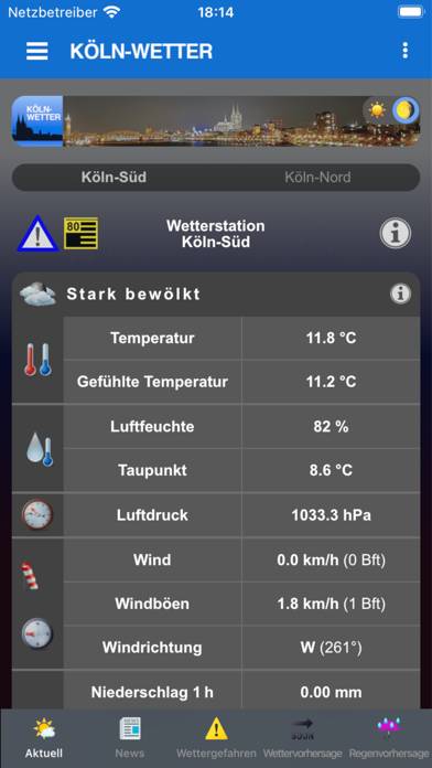 Köln-Wetter App-Screenshot #2