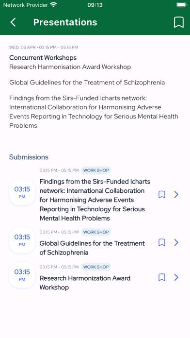 SIRS Conference Captura de pantalla de la aplicación #2