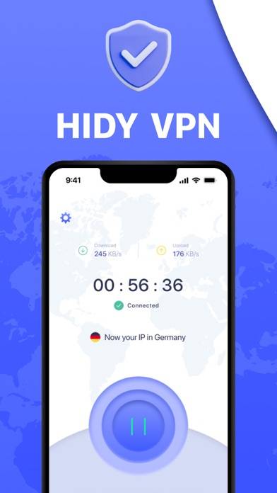 Hidy VPN: Fast Proxy Schermata dell'app #1