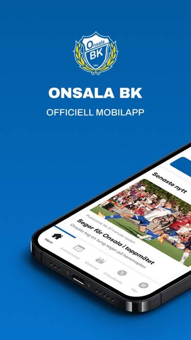 Onsala BK App skärmdump #1