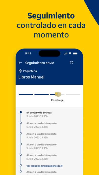 Correos: Envío y seguimiento Captura de pantalla de la aplicación