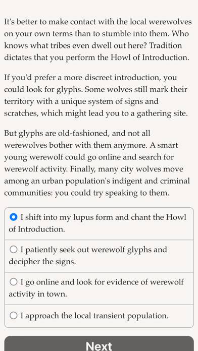 Werewolf: Book of Hungry Names immagine dello schermo