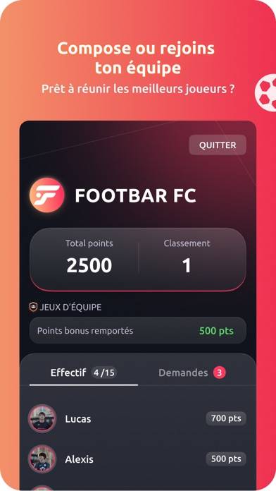 Footbar League App screenshot #1