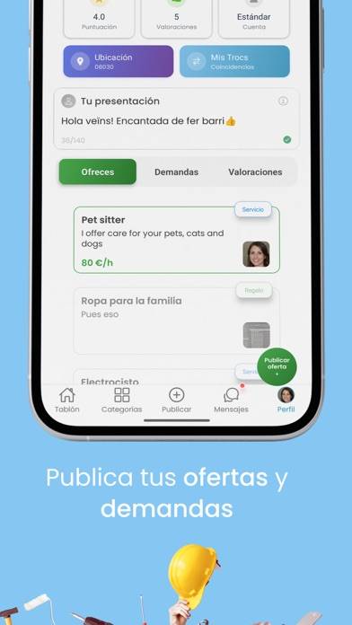 Trocalia Captura de pantalla de la aplicación