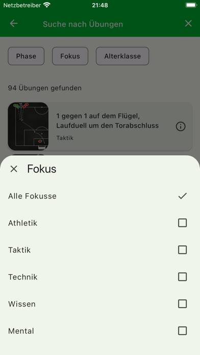 Foomla App-Screenshot