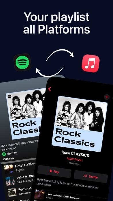 Playlist Transfer: Shift Music App skärmdump