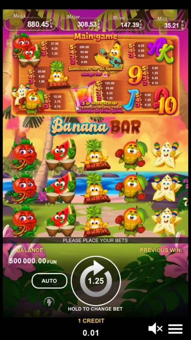 Banana Bar game screenshot