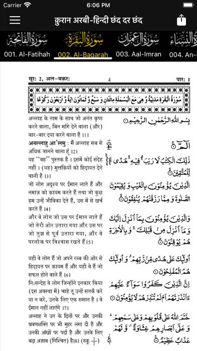 Quran Hindi Tarjuma and Tafsir Schermata dell'app