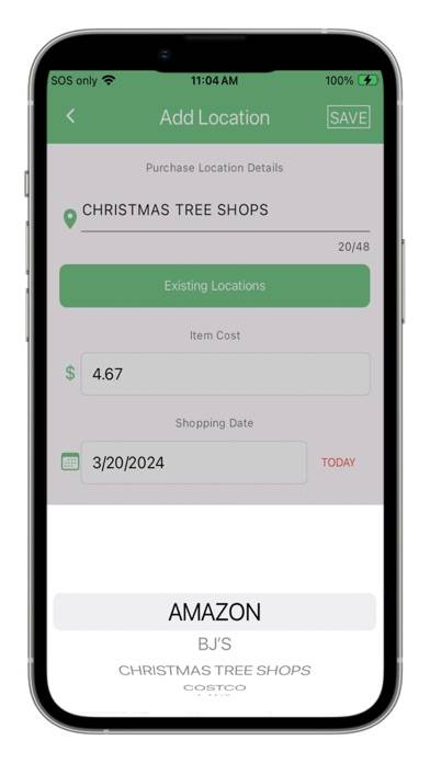 Shopper Keeper App screenshot
