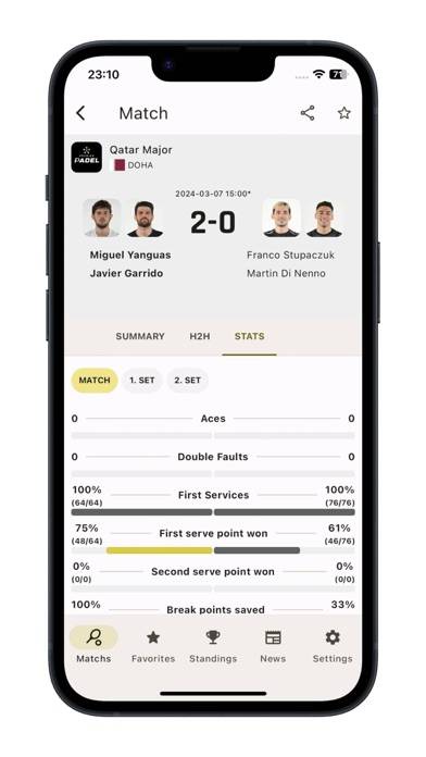Padel LiveScore Capture d'écran de l'application