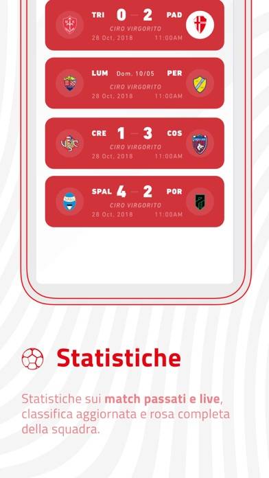 Calcio Padova Schermata dell'app