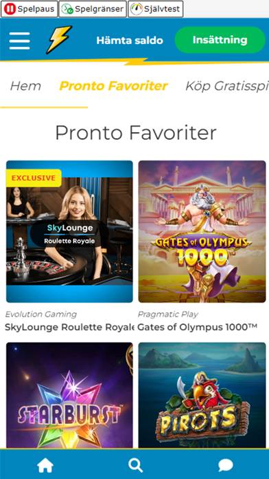 ProntoCasino skärmdump av spelet